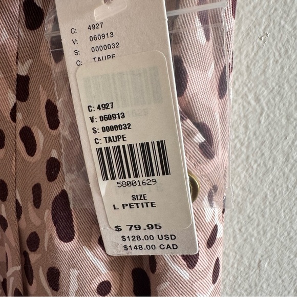 NWT Anthropologie Isobel Pleated Wide Leg Leopard Print Trouser Pants size LP - Picture 6 of 11
